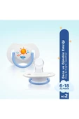 Wee Baby 2'li Gece Gündüz Emzik No:2 (Saklama Kabı Hediyeli) - MAVİ thumbnail 3