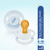 Wee Baby Pure Yuvarlak Uçlu Kauçuk Emzik No:2 - MAVİ - 2