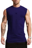 Erkek Nem Emici Hızlı Kuruma Atletik Teknik Performans Sporcu Sıfır Kol T-shirt MG-ATLET - 4