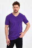 Erkek V Yaka Basic Kırmızı Tişört - 10