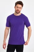 Erkek Bisiklet Yaka Basic Füme Tişört - 6