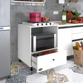 Kenzlife ocak dolabı nevresel byz 85*70*60 XLARGE çekmeceli hazır mutfak klasik setüstü ocak için sabit tabla - 1