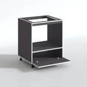 Kenzlife ocak dolabı şehrazat gri 85*70*60 XLARGE kapaklı hazır mutfak ankastre gömme ocak için thumbnail 3