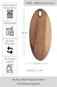 Yekpare Masif Ahşap Sunum Tahtası Kesme Tahtası Ceviz Large - 1