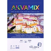 VAN DYCK ÇİZİM BLOK AKVAMIX A4 200 GR 20 YP SPİRAL - 1