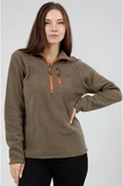 Store Kadın Polar Yarım Fermuarlı Outdoor Cepli Spor Polar - 12