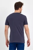 Erkek Bisiklet Yaka Basic Füme Tişört - 4