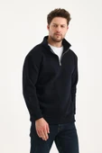 Yarım Fermuarlı Dik Yaka Sweatshirt - 8
