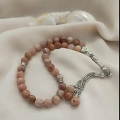 Tesbih 33 lük Güneş Taşı Doğal Taş Küre Kesim 10 mm Tespih - 5