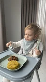Kare Bebek Mama Tabağı 2'li  Sage Green - Vanillia - 3