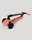 Let's Ride Two Işıklı Katlanabilir 3 Tekerlekli Scooter Somon thumbnail 5