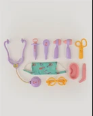 Lila Doktor Seti ve Çocuk Kostümü thumbnail 2