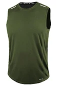 Erkek Nem Emici Hızlı Kuruma Atletik Teknik Performans Sporcu Sıfır Kol T-shirt DRIFIT-SIFIRKOL - 6