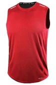 Erkek Nem Emici Hızlı Kuruma Atletik Teknik Performans Sporcu Sıfır Kol T-shirt DRIFIT-SIFIRKOL - 8