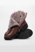 Hakiki Deri Kürklü  Kadın Kalın Taban Bot 257KZA623 thumbnail 11