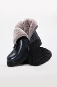 Hakiki Deri Kürklü  Kadın Kalın Taban Bot 257KZA623 thumbnail 6