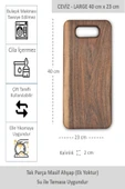 Yekpare Masif Ahşap Sunum Tahtası Kesme Tahtası Ceviz Large - 1