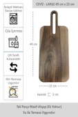 Yekpare Masif Ahşap Sunum Tahtası Kesme Tahtası Ceviz Large - 1