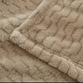 Karaca Home Raunda Ekru Çift Kişilik Weelsoft Battaniye - 4