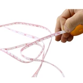 Basmalı Otomatik Metre 150 cm Mezura Makaralı Ölçüm Terzi Mezurası 1,5 Metre Diyetisyen Bel Bandı - 3