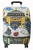 (My#121 Ayasofya / Hagia Sophia KEDİ) VALİZLER İÇİN KILIF SETİ (KABİN ORTA VE BÜYÜK) - 4