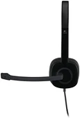 Logitech H151 Kablolu Stereo Kulak Üstü Mikrofonlu Kulaklık, 3.5 mm Jak Girişi, Kablo Üzeri Kontrol Özelliği, Siyah - 4