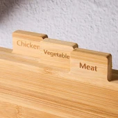 Porsima 16668 Piero Bambu 3'lü Standlı Kesme Tahtası Kesim Panosu thumbnail 2