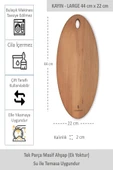 Yekpare Masif Ahşap Sunum Tahtası Kesme Tahtası  Kayın Large - 1