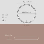 Lava Sıcak Servis Plaka Yuvarlak Ahşap Stand 26 Cm thumbnail 3