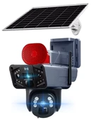 O-kam 3915 4g 6mp Dual Lens Güneş Panelli Solar Sirenli Güvenlik Kamerası - 2