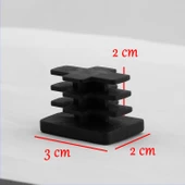 Sandalye Masa Sehpa Ayak Tapası Tıpa Papuç Takoz Diktörtgen 20x30 mm Parke Zemin Koruyucu 12 Adet thumbnail 2