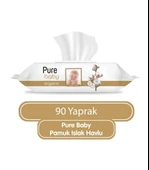 Pure Baby Organik Pamuklu Bebek Islak Havlu 90 Yaprak thumbnail 1