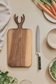 Yekpare Masif Ahşap Sunum Tahtası Kesme Tahtası Ceviz Medium - 3