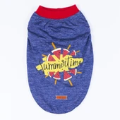 Pawstar Navy Blue Summer Time Büyük T-shirt 6XLarge  55X69X86 CM - 4
