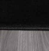 Simirna Ponpon Saçaklı Peluş Yıkanabilir Kaymaz Banyo Paspası 2'li Klozet Takımı Antrasit - 4