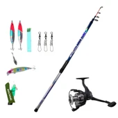 Avlivari Bauer Ares - Kube 6000 Metal Kafa Olta Makinası Tam Takım Lüx Usta Profesyonel Hobi Surf Olta Seti - 1