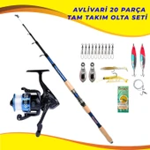 Avlivari 20 Parça 270 Cm Ecco 4000'lik Olta Makinası Tam Takım Hobby Olta Seti - 1