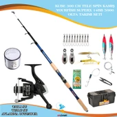 Avlivari Kube Ultimate 300 Cm 50-100 - Avlivari Kube Ultimate 300 Cm 50-100 Avlivari Yourfish Superx 14BB 5000 Olta Makinası  Tam Takım Lüx Usta Profesyonel Hobi Göl ve Deniz Olta Seti - 1