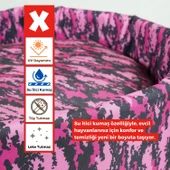 XPERMATE Sünger Simit Köpek Yuvası Küçük Irk Köpek Yatağı Ve Kedi Yatağı 45 CM Kamuflaj - 5