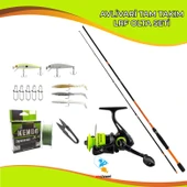 Bauer Akira 210 Cm 2-8 Gr Lrf Olta Seti - Bauer Hikaru 200 Olta Makinası Tam Takım Hobi Usta Lrf Olta Seti - 1