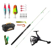 Alesta Niagara 120 Cm Olta Kamışı- Avlivar Kube 3000 Metal Kafa Olta Makinası Tam Takım Lüx Usta Profesyonel Hobi Turna Balığı Olta Seti - 1