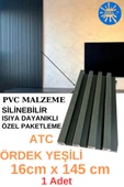 Renkli Duvarlar 16cmx145cm 1 Adet ATC Ördek Yeşili PVC Lambiri Prefabrik Ofis Dekoratif Pvc Lambiri Duvar Paneli - 1