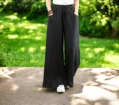 Yazlık Beli Lastikli Şık Keten Pantolon thumbnail 1