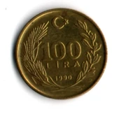 T.C. 100 Lira 1990 (mp1938) thumbnail 2