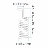 868Mhz Helical Yay Anten  2.15dBi Kazanç Rf Haberleşme Kablosuz İletişim Lehimlenebilir Tip Bakır Titreşime Dayanıklı 868 MHz Kumanda - 8