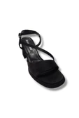 Erbay 402-25 Saten Kalın Topuk Anatomik Kadın Sandalet - 1