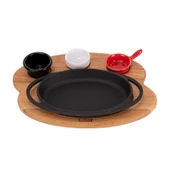Lava Sahan Oval Ahşap Stand Siyah Mat 21 X 14 Cm Eco K44 - 1