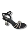 Erbay 84-25 Deri Taşlı Şeffaf Topuk Anatomik Kadın Sandalet - 4