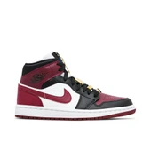 Nike Air Jordan 1 Mid Maroon Black Gold Pendants thumbnail 1