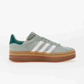 Adidas Gazelle Bold Silver Green Gum Womens thumbnail 2